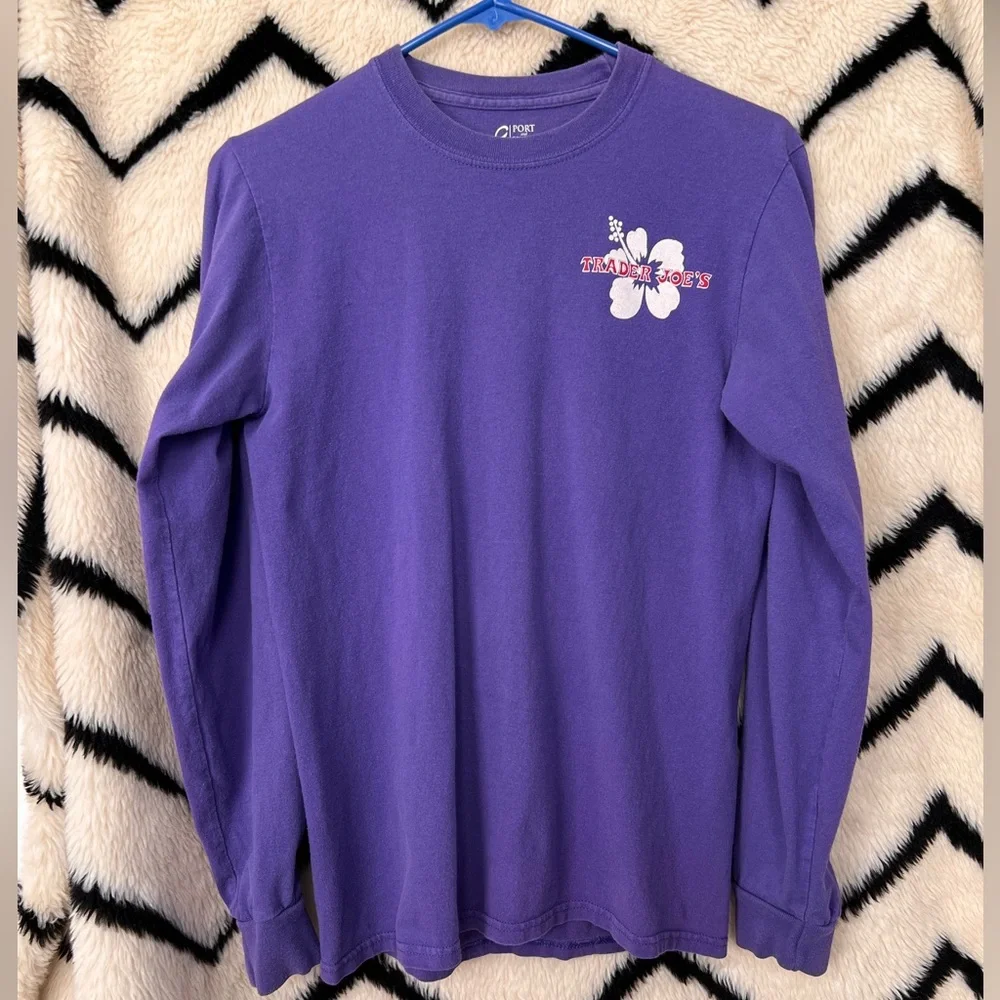 Trader Joe’s Long Sleeve Crew Shirt in Purple - Picture 3 of 8